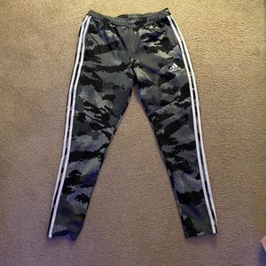 Adidas gray and white camo sweatpants